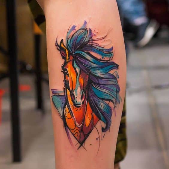 tatuajes caballo mujer