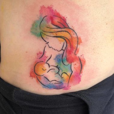 tatuajes madre e hija color