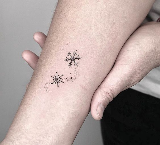 tatuaje copo de nieve