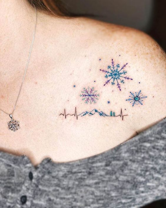 tatuaje copos de nieve frases