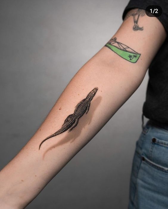 Despedida años código Morse Tatuaje de Cocodrilo -【 2023 🐊 】| By Tattoox