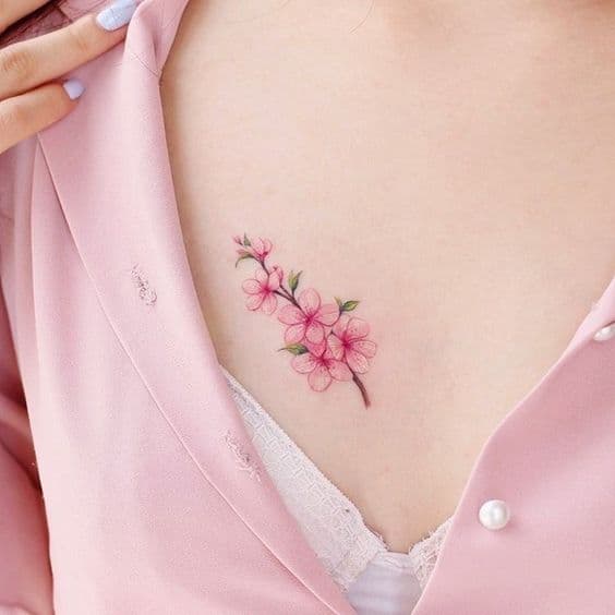 tatuaje flor de almendro ideas