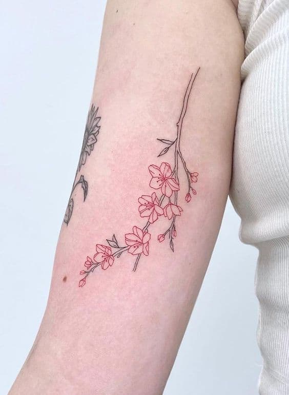 tatuaje flor de almendro