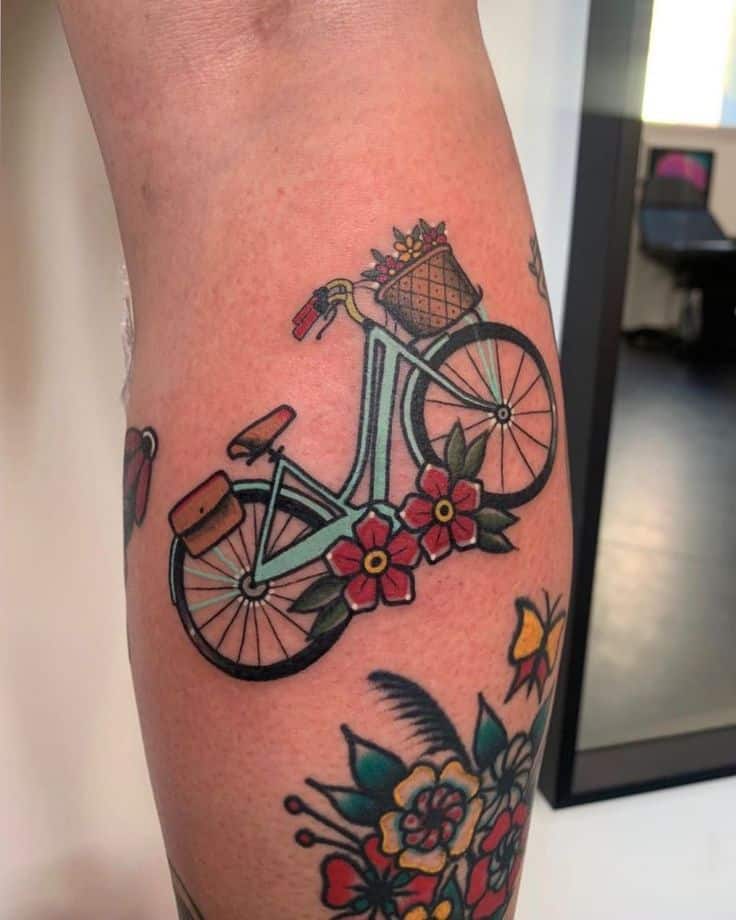tatuajes bicicletas color