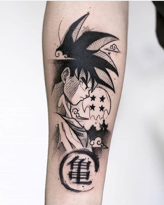 tatuajes dragon ball son goku