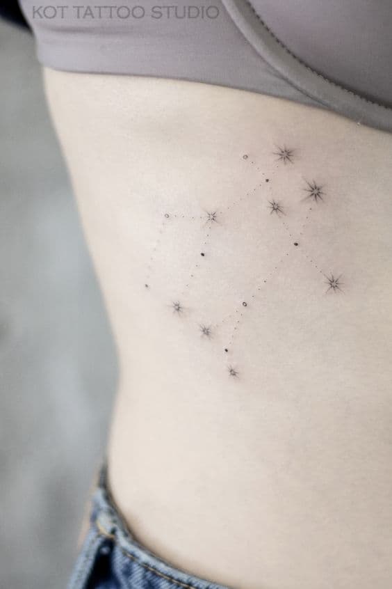 tatuajes géminis constelación