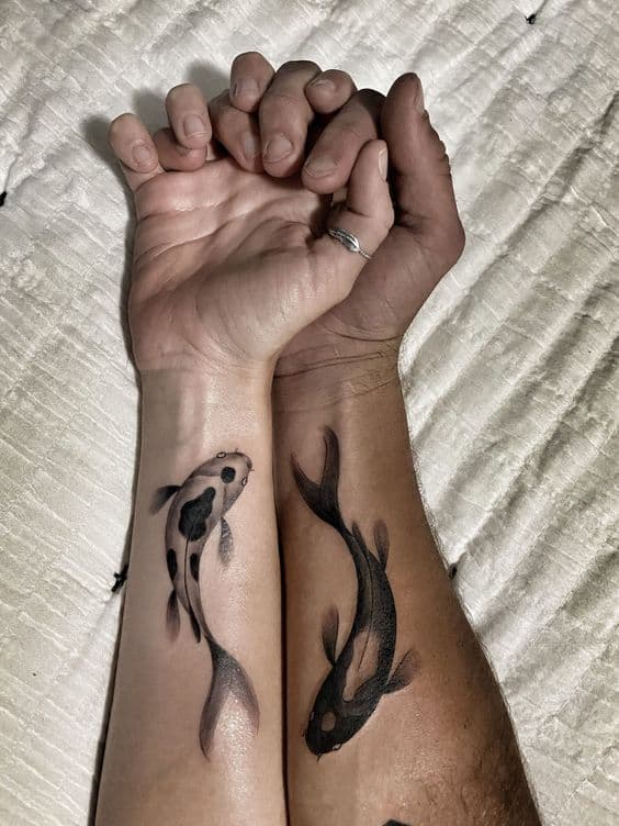 tatuaje piscis pareja