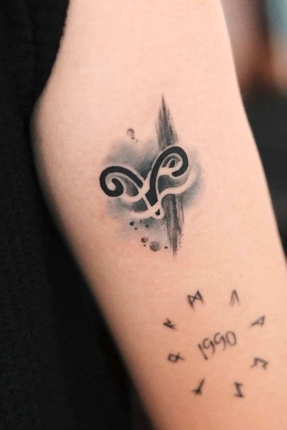 tatuajes símbolo aries