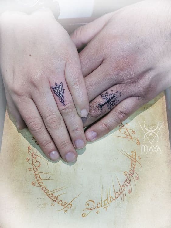 tatuajes el señor de los anillos árbol