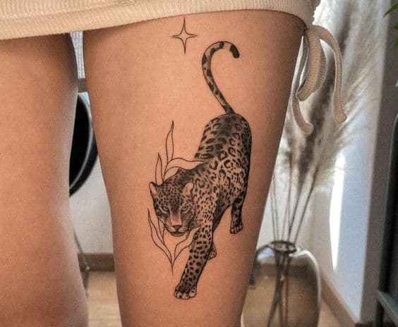 tatuajes leopardo realista