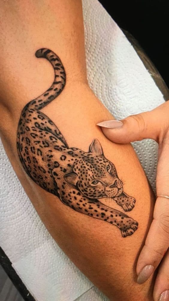 tatuajes leopardo realista
